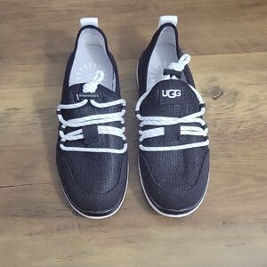 UGG Black Sneakers with White Laces